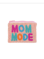 MOM MODE Beaded Coin Pouch