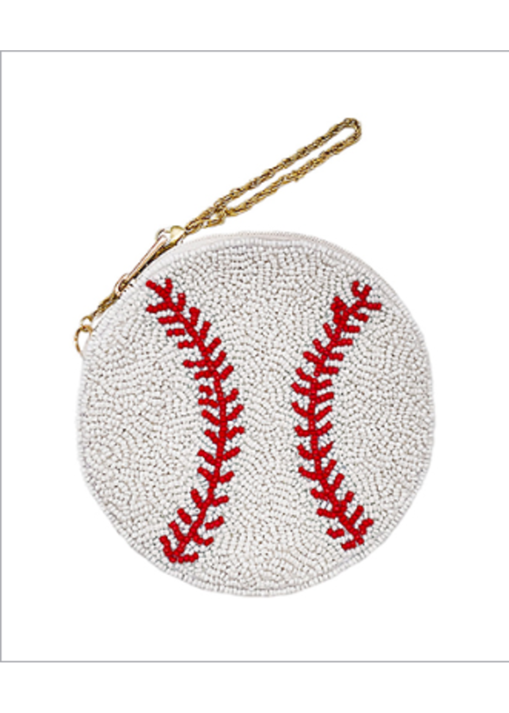 Beaded Sports Themed Coin Pouch