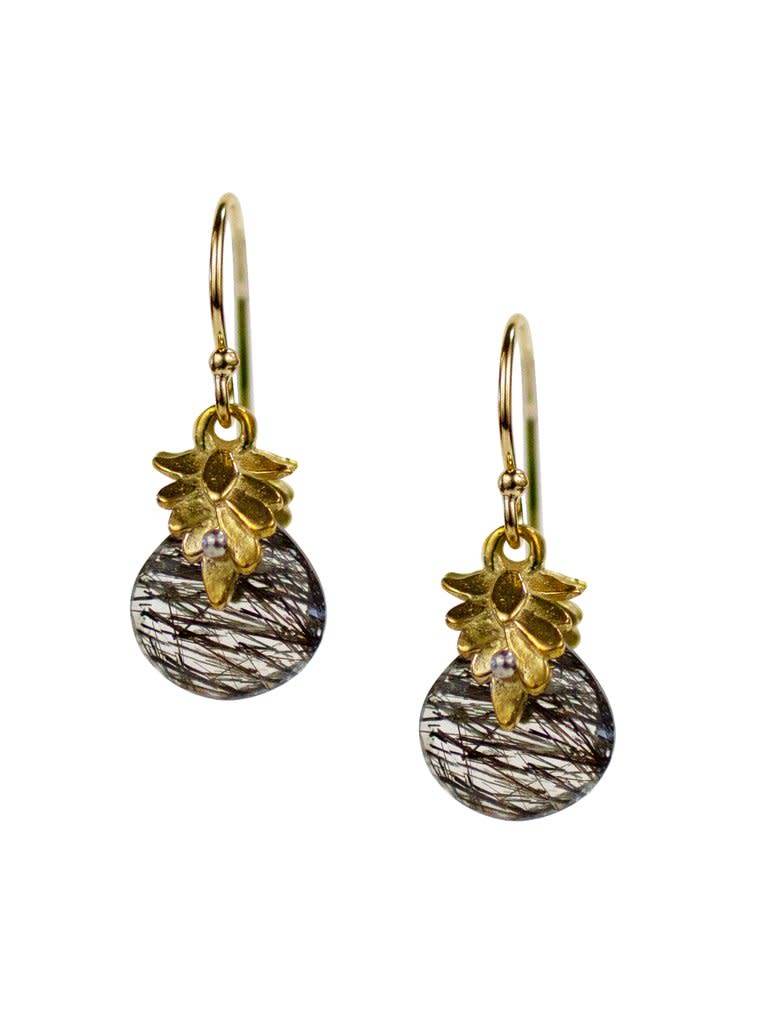 Maiden Quartz Earrings Saffron Jewelry