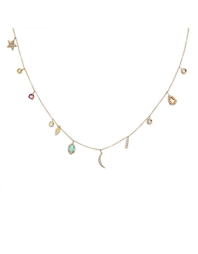 Mixed Charm Necklace Saffron Jewelry