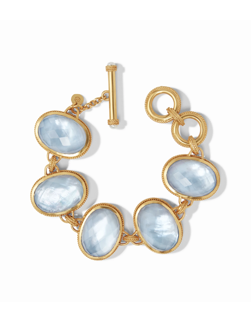 Calypso Bracelet Iridescent Chalcedony Blue Saffron Jewelry