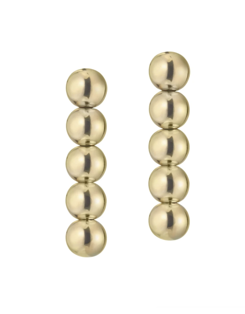 Gold Ball Drop Earrings Saffron Jewelry
