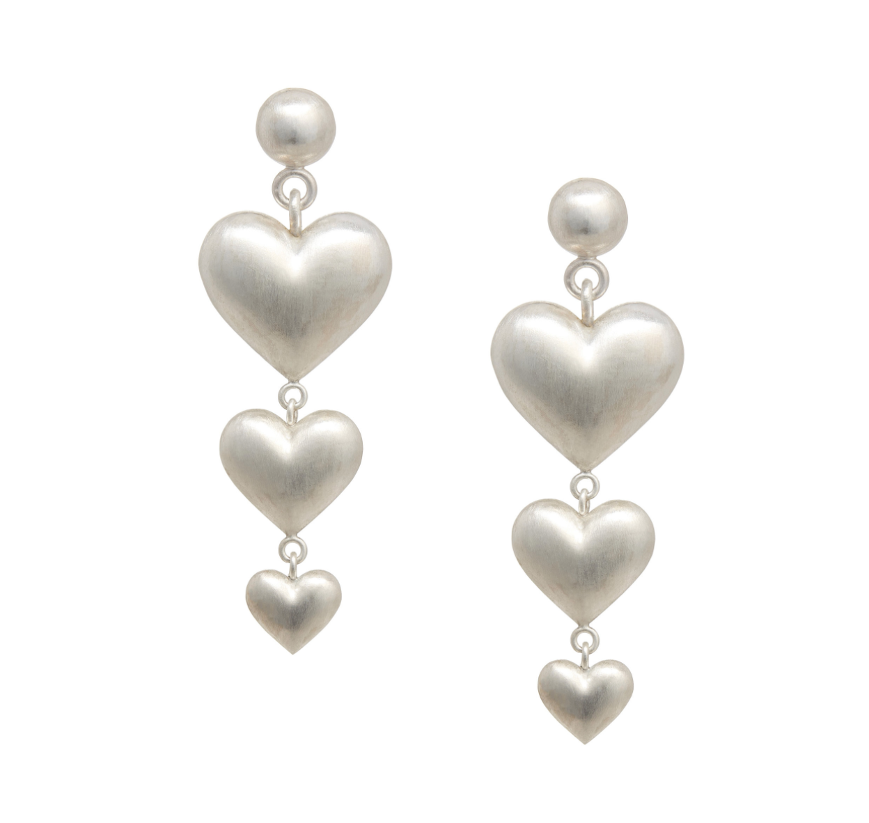 Triple Heart Earrings Saffron Jewelry