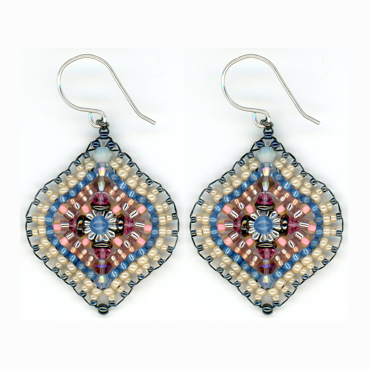 Blue Jade Large Single Dangle Earring Saffron Jewelry