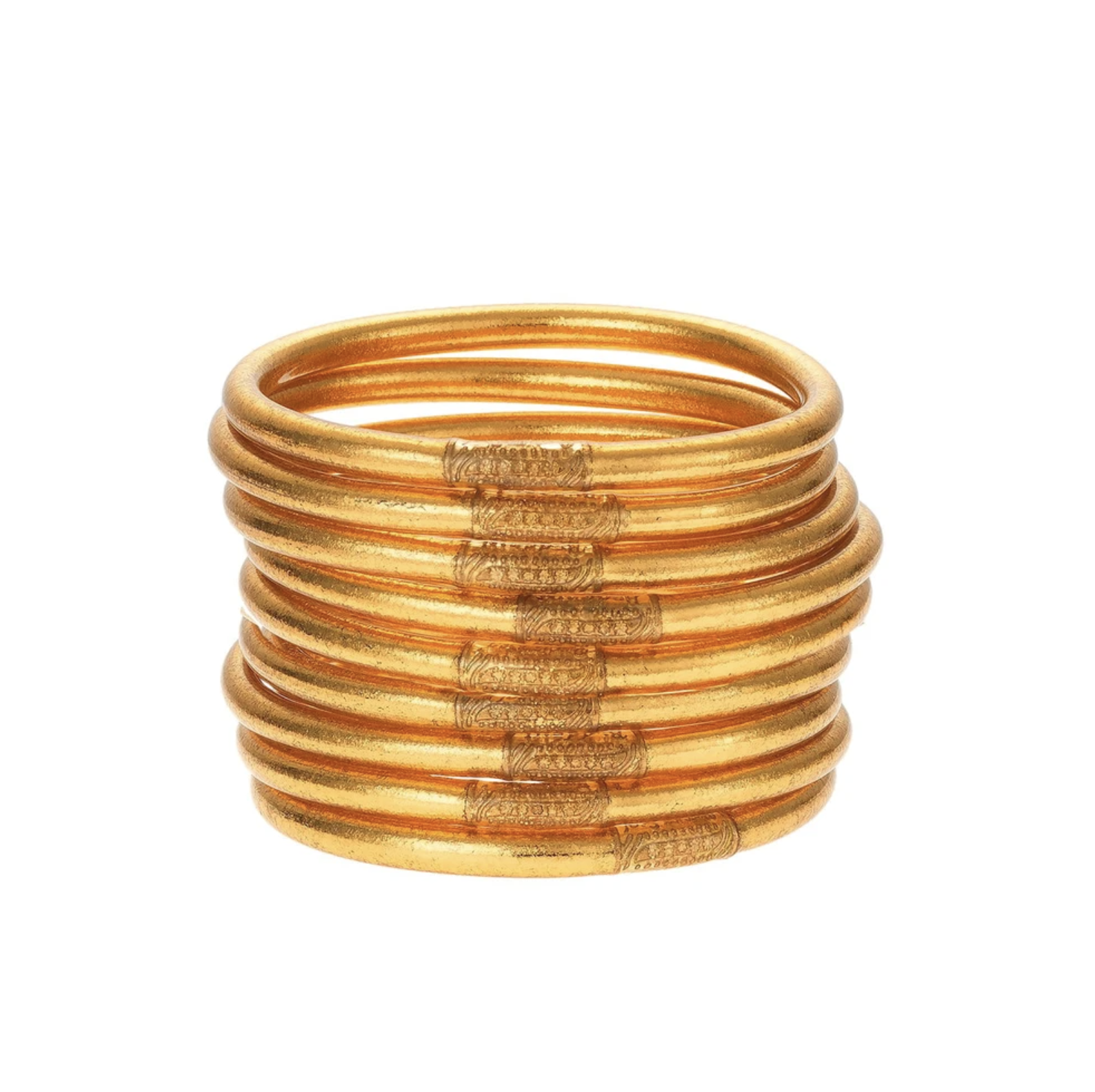 Gold Bangles Medium 9 Pack Saffron Jewelry
