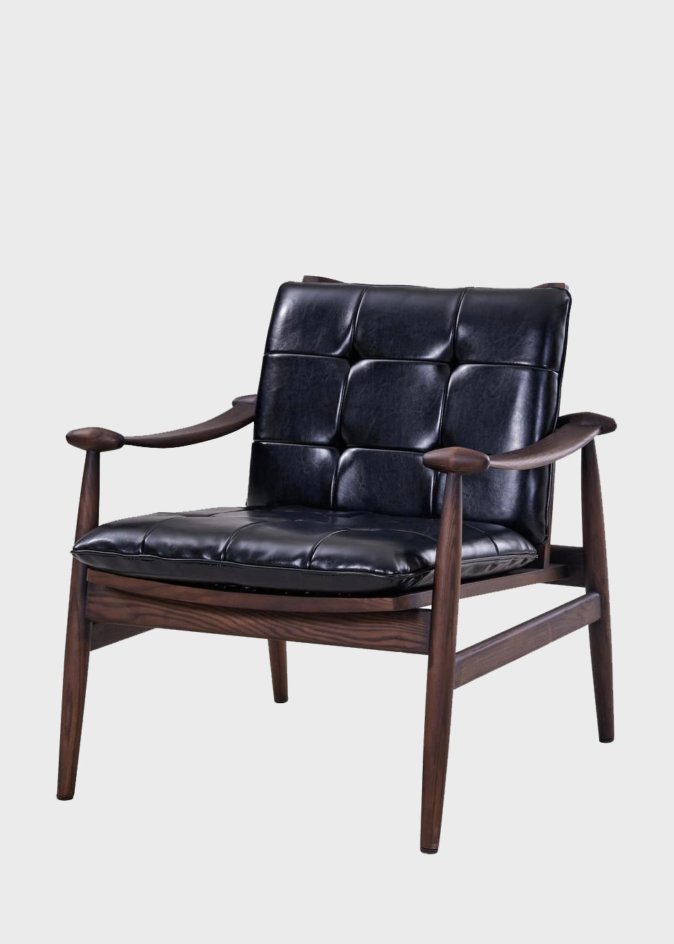 Harvey Bonded Leather Tufted Arm Chair Eskell Eskell