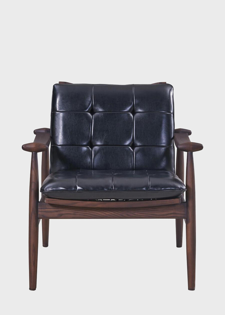 Harvey Bonded Leather Tufted Arm Chair Eskell Eskell