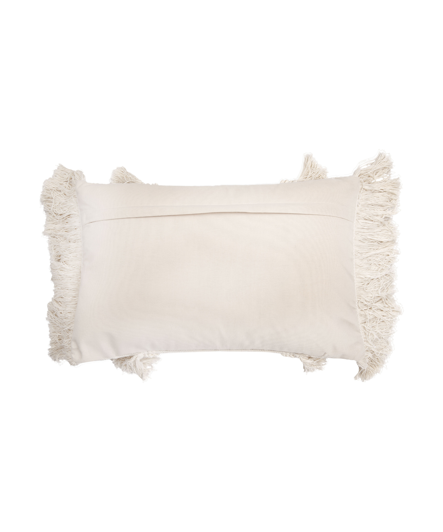 Chenille Lumbar Pillow with Fringe Eskell