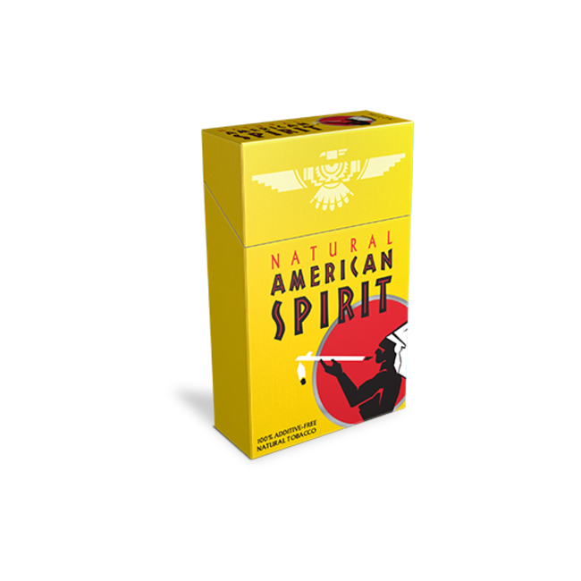 American Spirit Box-Yellow