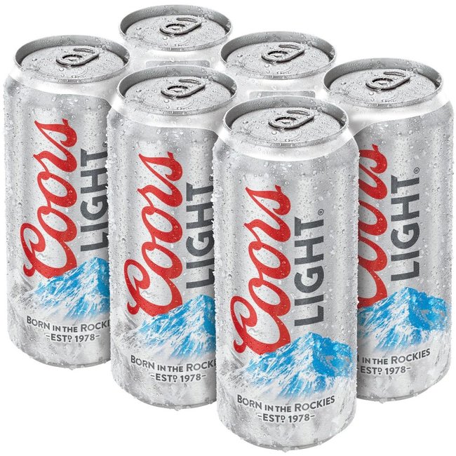 Coors Light 16oz 6 can
