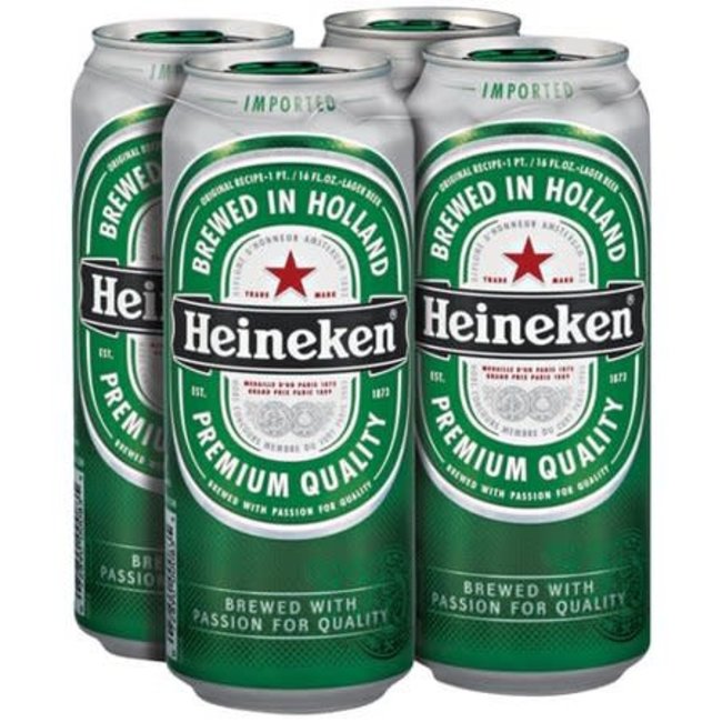 Heineken 16oz 4 can