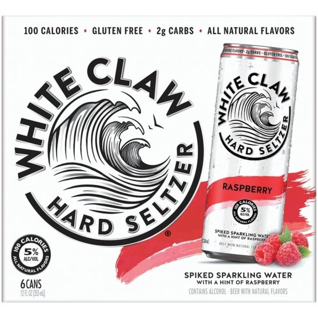 White Claw Raspberry Seltzer 6 can