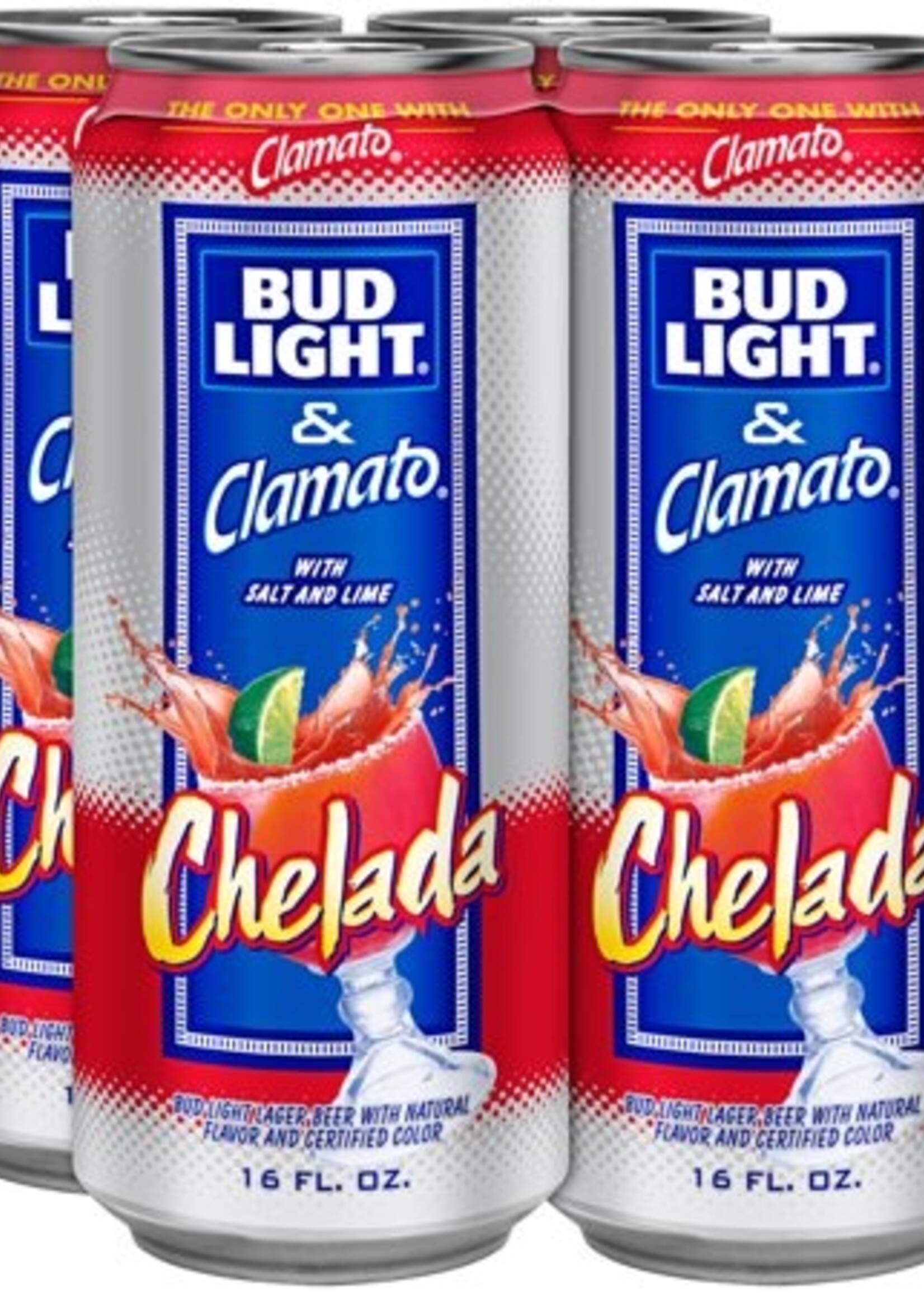Budweiser Bud Light Chelada 16oz 4 can