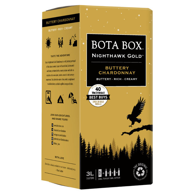 Bota Box Nighthawk Chardonnay Gold Buttery 3L