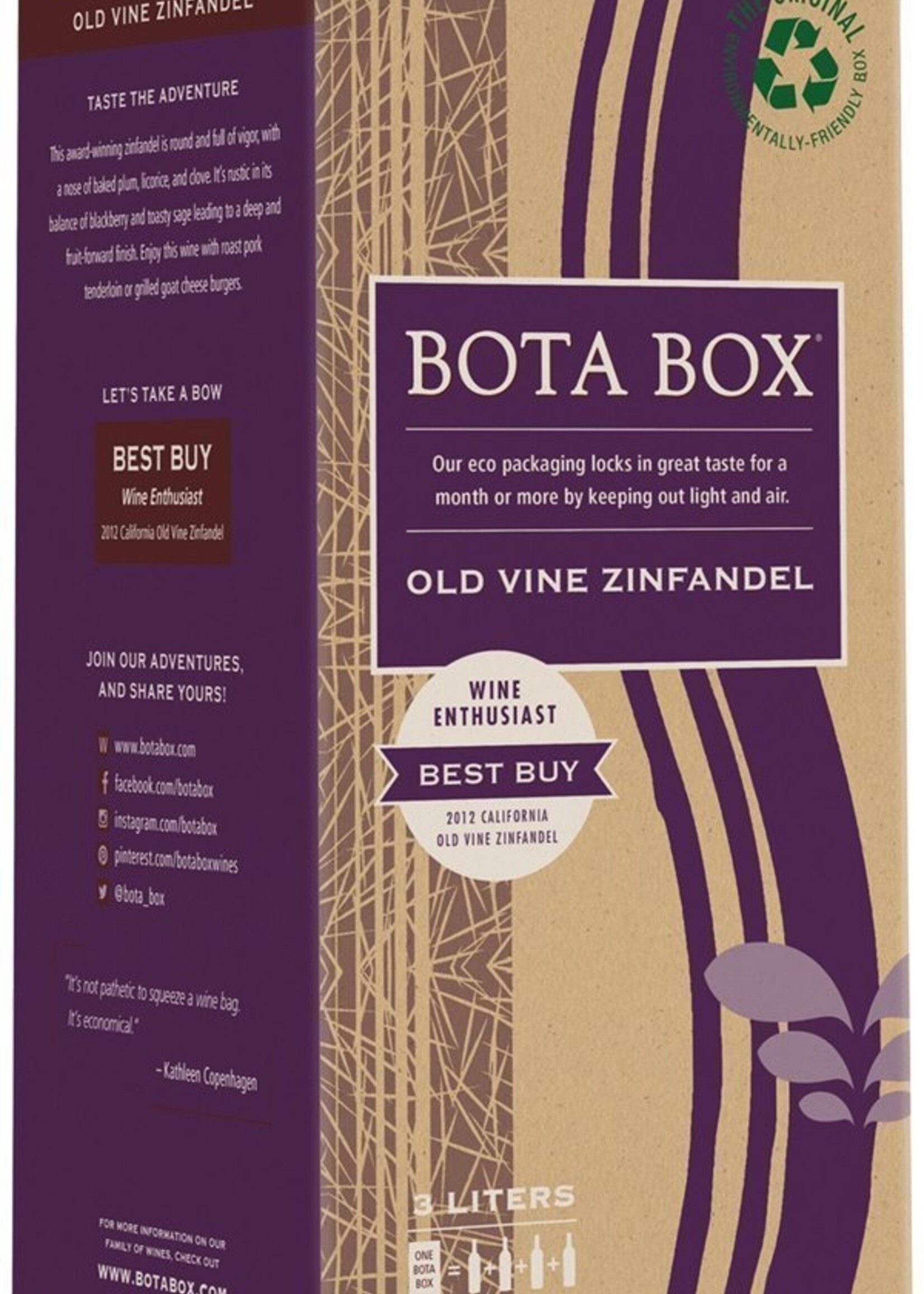 Bota Box Bota Box Zinfandel Old Vine 3L