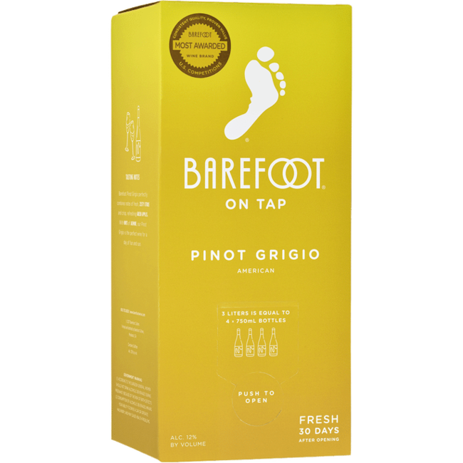 Barefoot On Tap Pinot Grigio 3L