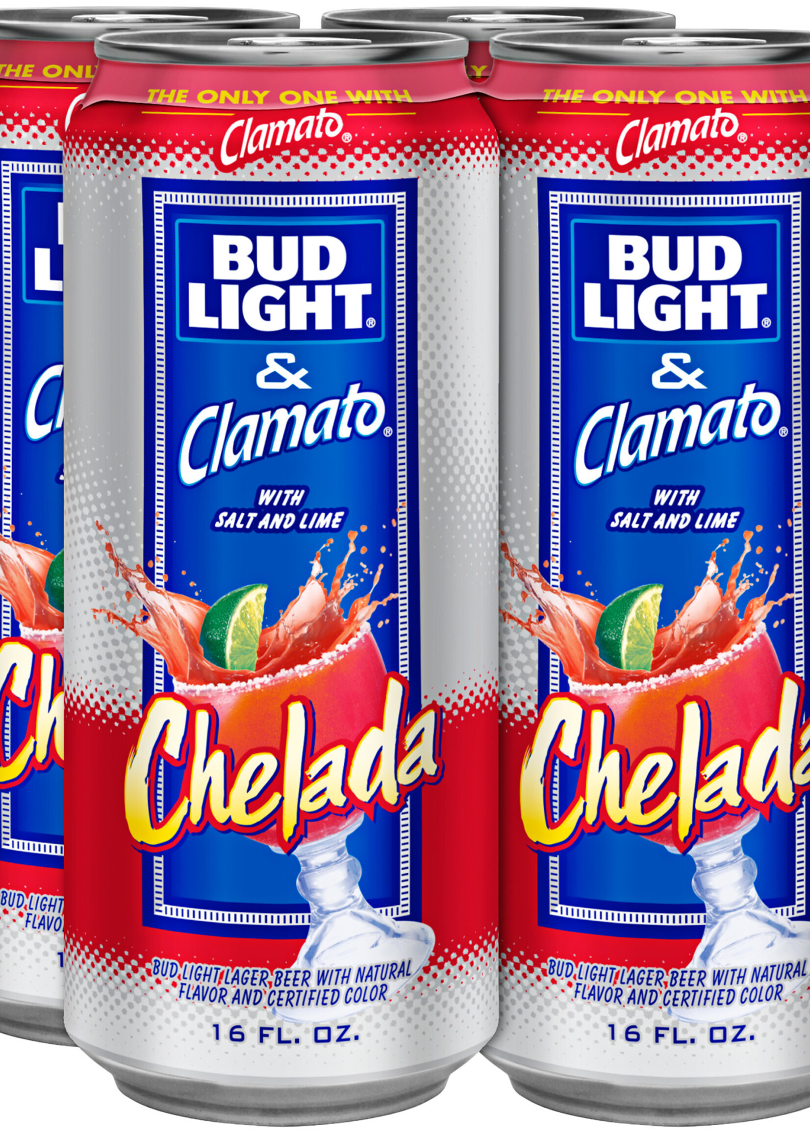 Budweiser Bud Light Chelada 16oz 4 can