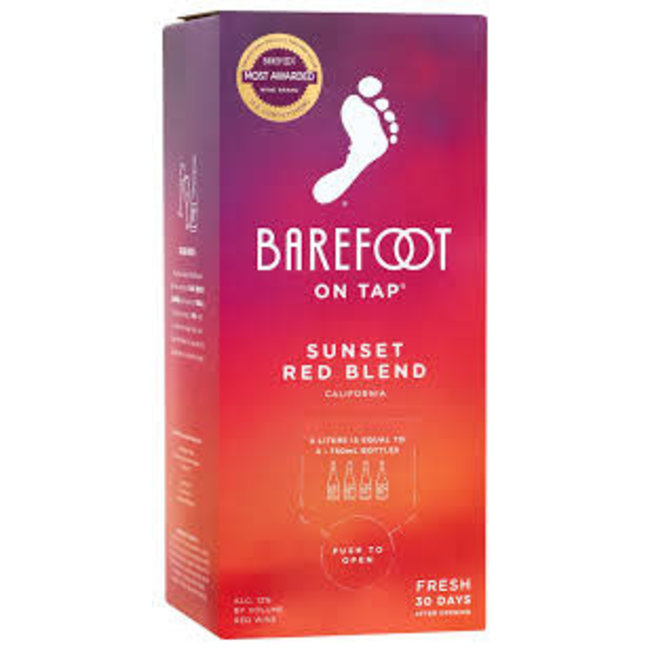 Barefoot On Tap Sunset Red Blend 3L
