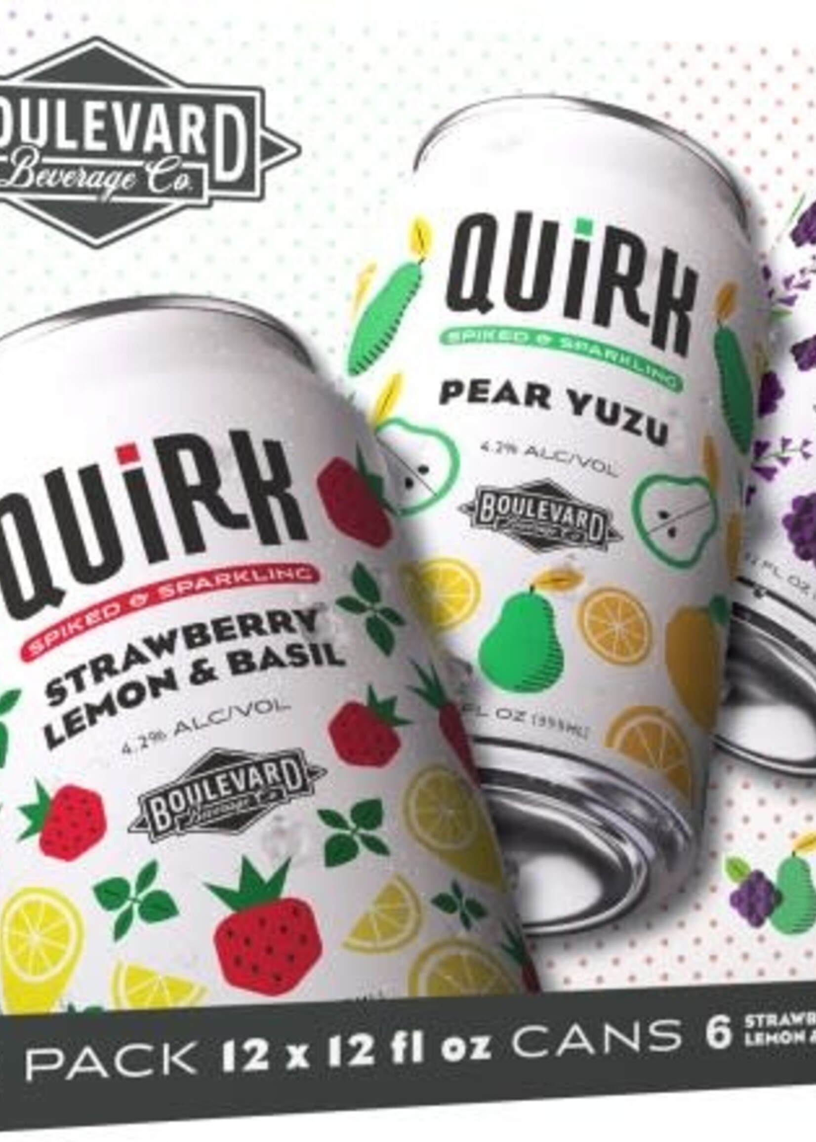 Boulevard Brewing Quirk Seltzer Citrus Variety 12 can