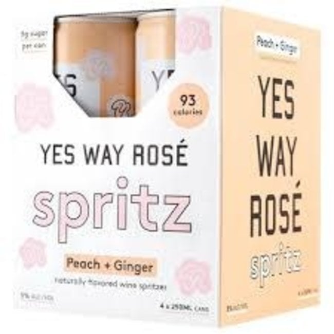 Yes Way Rose Peach Ginger Spritz 4 can