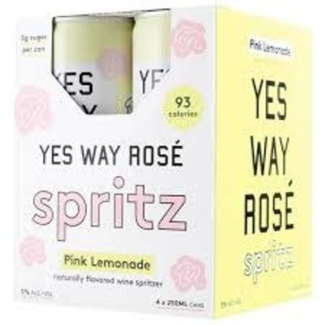 Yes Way Rose Pink Lemonade Spritz 4 can