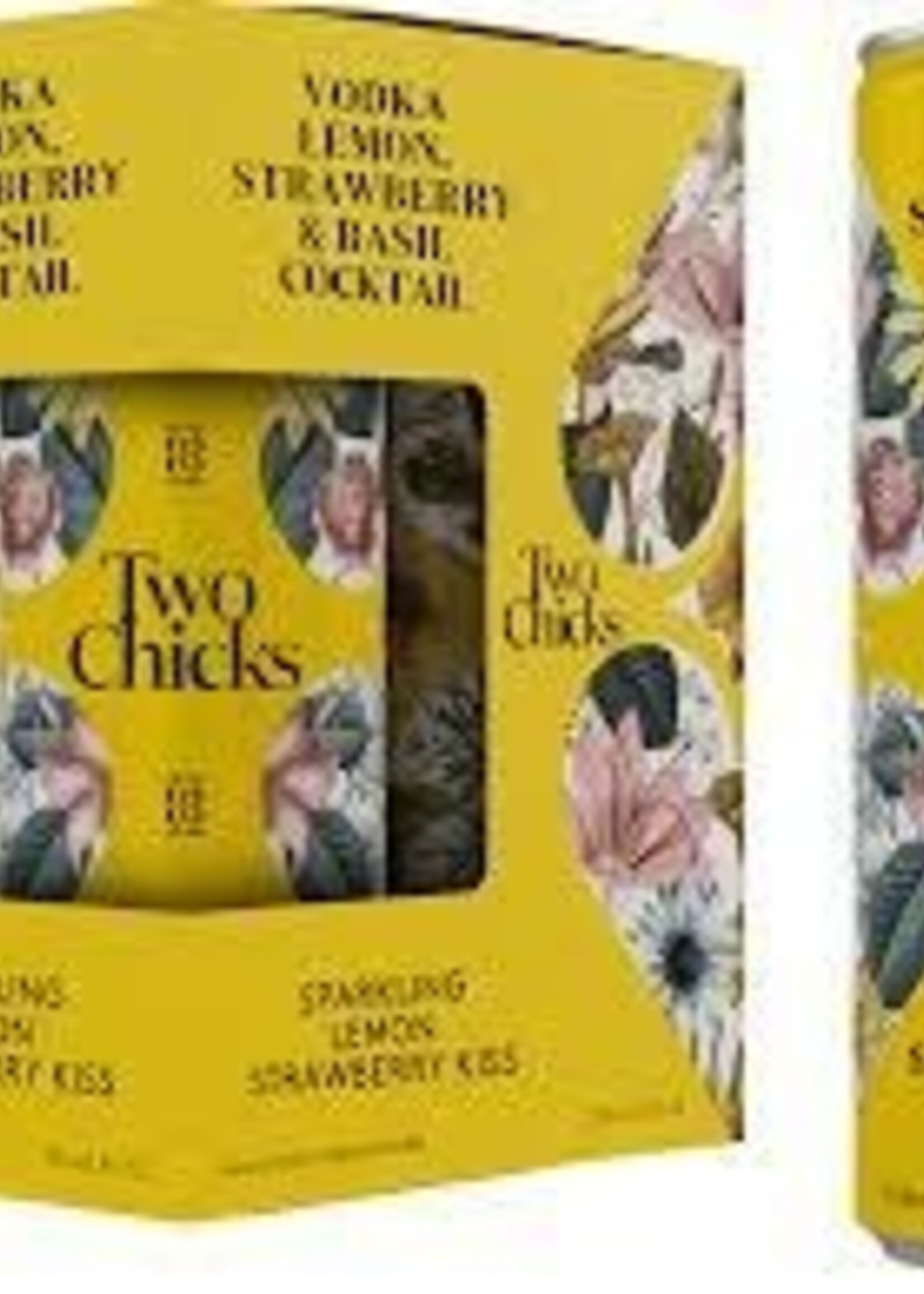 Two Chicks Canned Cocktails Two Chicks Vodka Lemon Strawberry Canned Cocktail 4 can