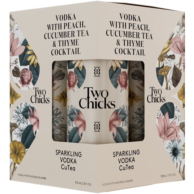 Two Chicks Vodka CuTea Canned Cocktail 4 can