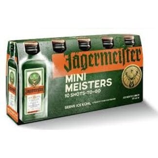 Licor House - Jägermeister - Pack (24 Jägermeister Mini Meisters Shots - To  - Go) - Licor de Hierbas - Wolfenbütter - Alemania - 20cc