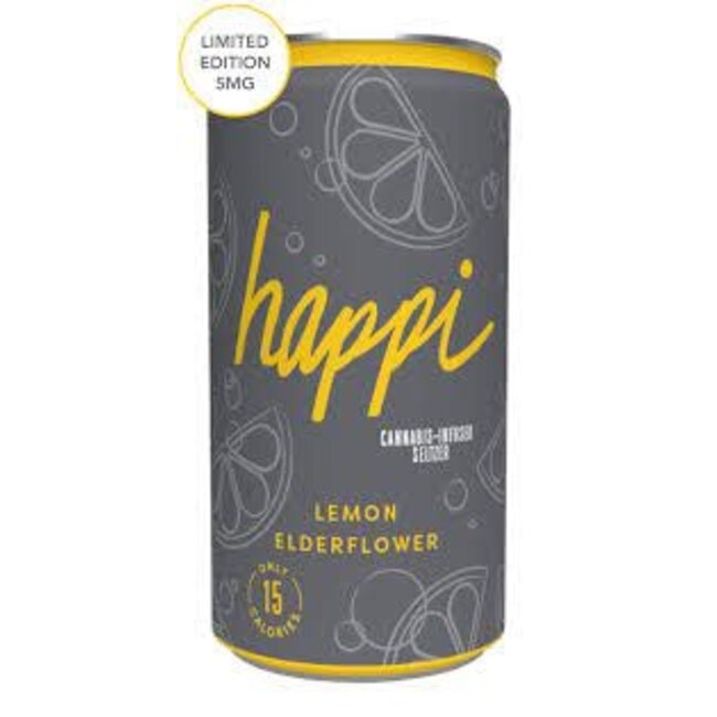 Happi Lemon Elderflower 2.5MG THC 7.5oz 4 can