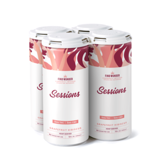 Find Wunder Find Wunder Sessions Grapefruit Hibiscus 5MG THC 12oz 4 can