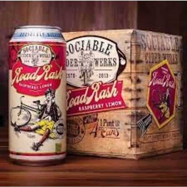 Sociable Cider Werks Road Rash Raspberry/Lemon Shandy 4 can