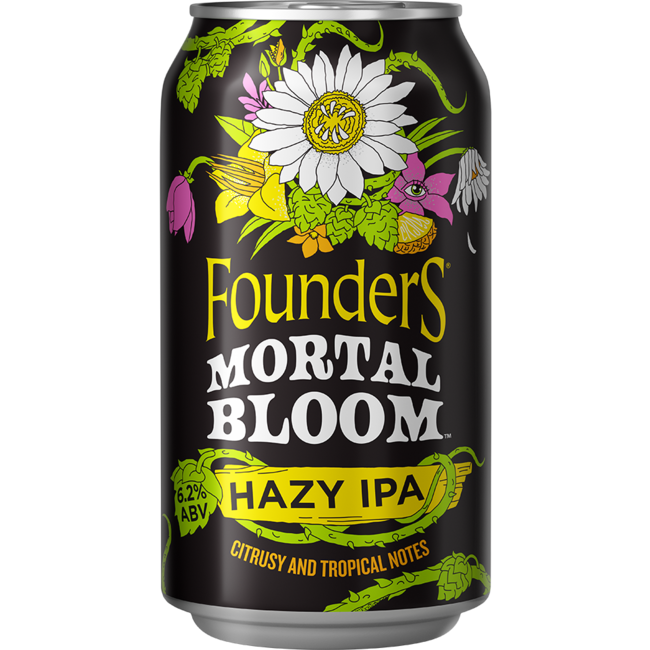 Founders Mortal Bloom Hazy IPA 12 can
