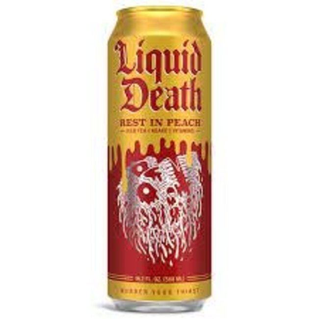 Liquid Death Rest In Peach Tea 19.2oz
