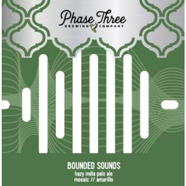 Phase Three Bounded Sounds Hazy IPA 4 can