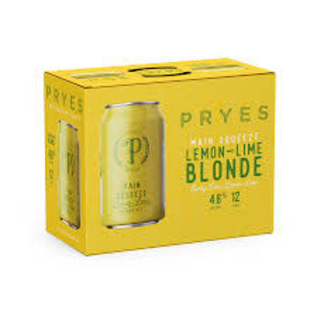 Pryes Brewing Main Squeeze Lemon/Lime Blonde 12 can