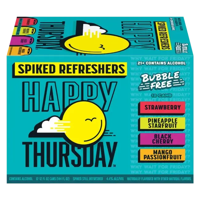 Happy Thursday Spiked Refreshers Variety 12 can