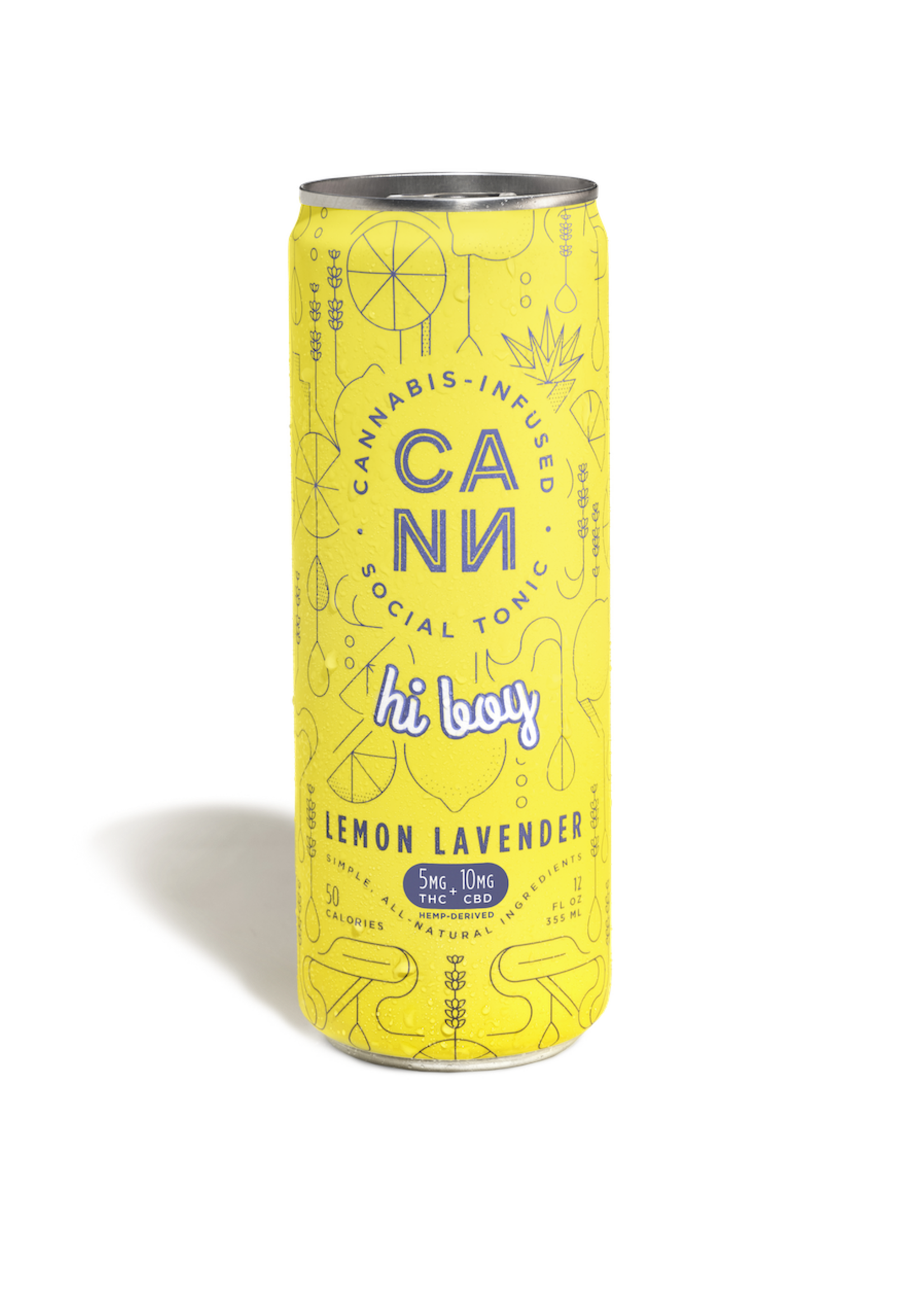 Cann THC Cann Hi Boy Lemon Lavender 5MG THC / 10MG CBD 4 can
