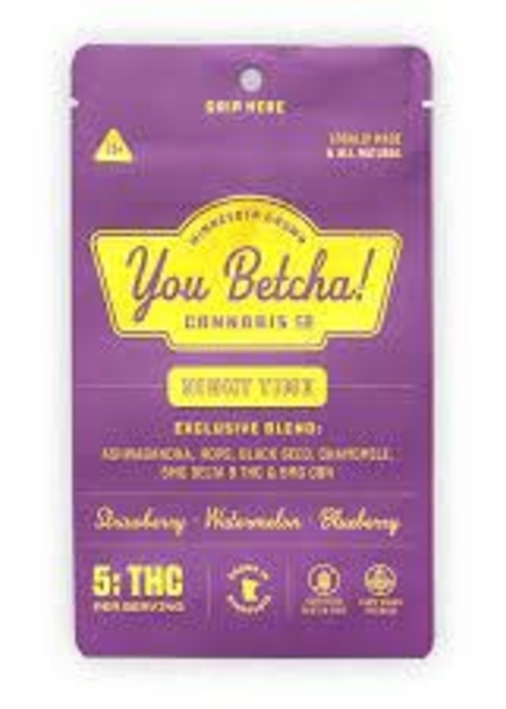 You Betcha! You Betcha Night Time (Purple) Gummies 5mg THC 10 pack