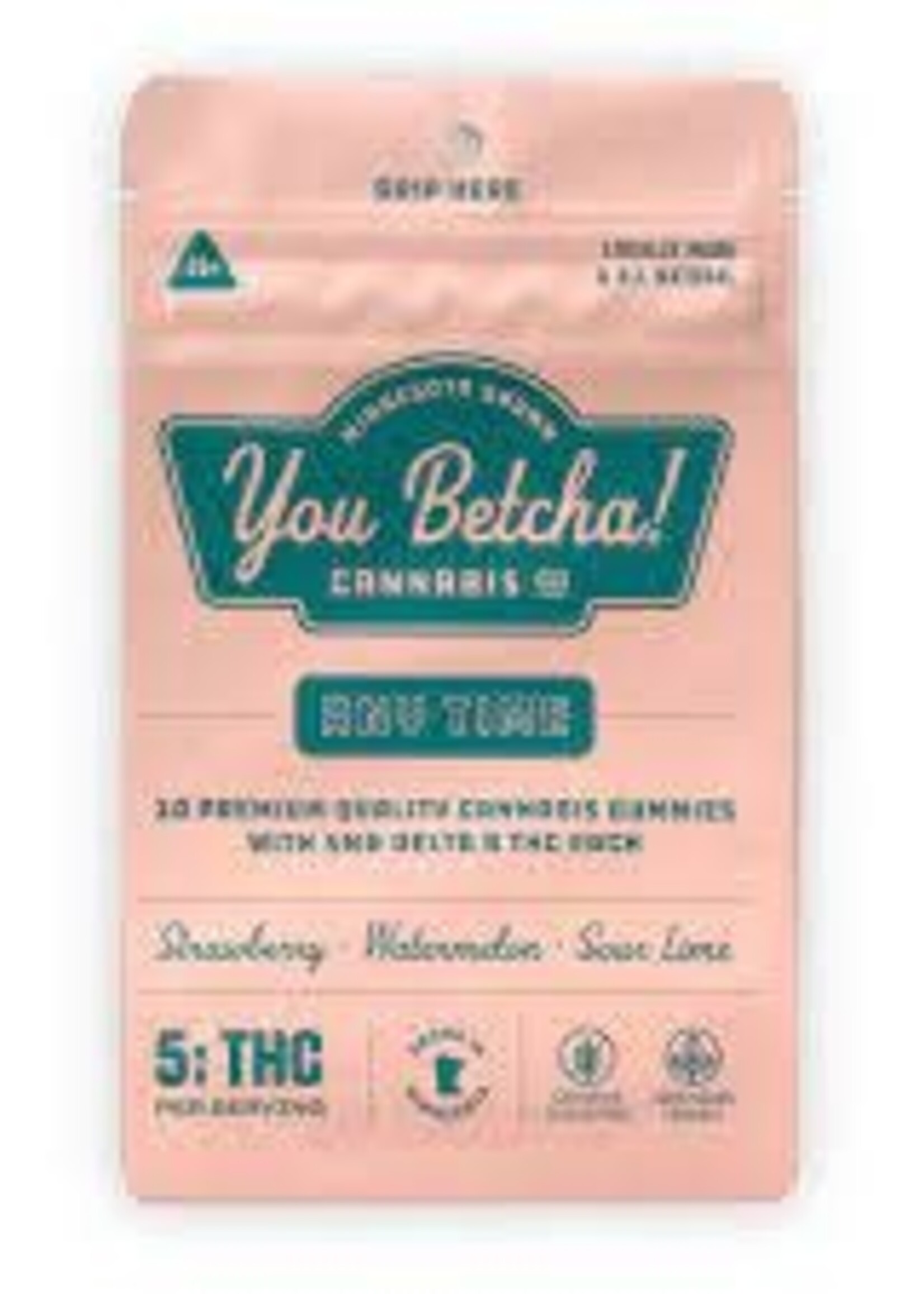 You Betcha! You Betcha Anytime Time Gummies 5mg THC 10 pack