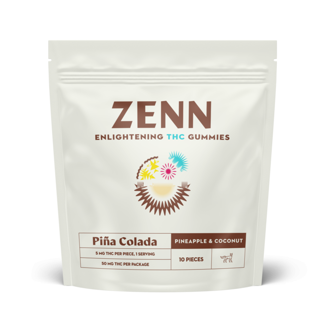 Venn Zenn Pina Colada Gummies 5mg THC 10 pack