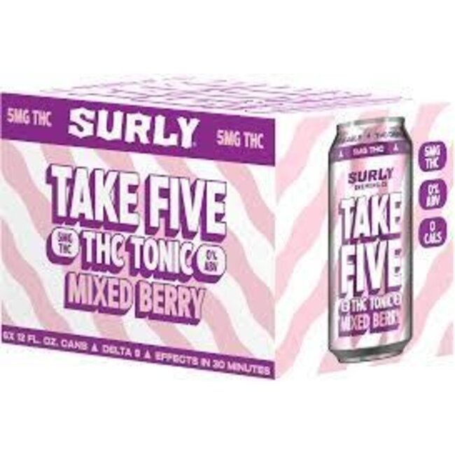 Surly Take Five Tonic Mixed Berry 5MG THC 6 can