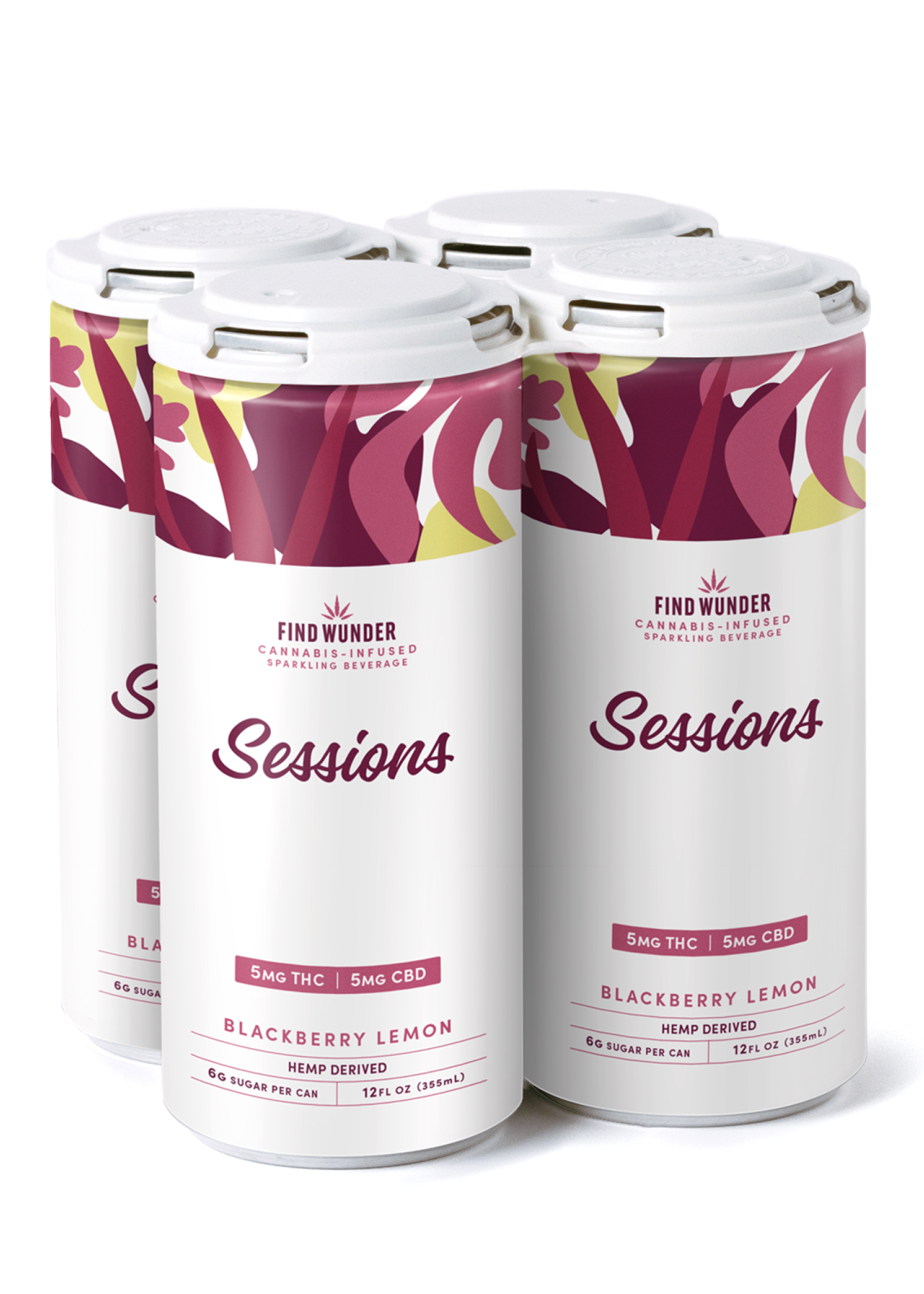 Find Wunder Find Wunder Sessions Blackberry Lemon 5MG THC 12oz 4 can
