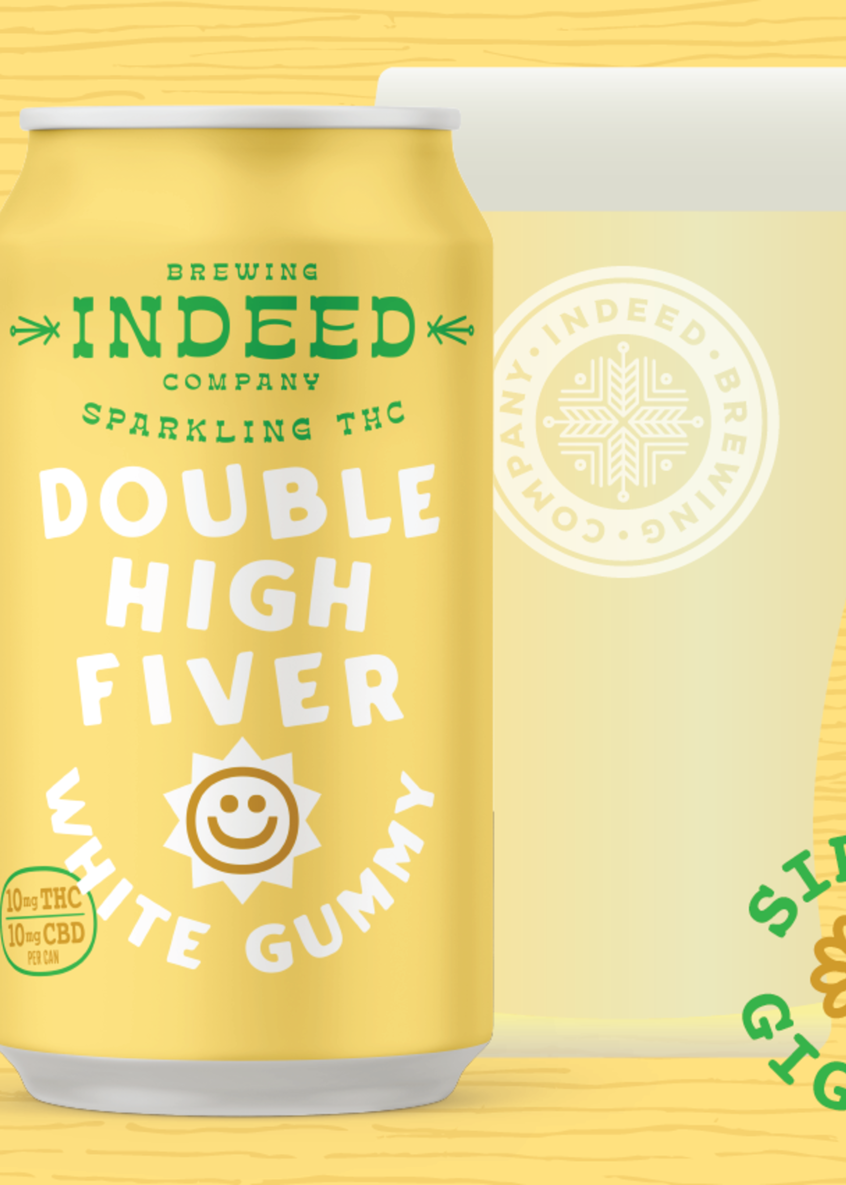 Indeed Indeed Double High Fiver White Gummy 10MG THC / 10MG CBD 4 can