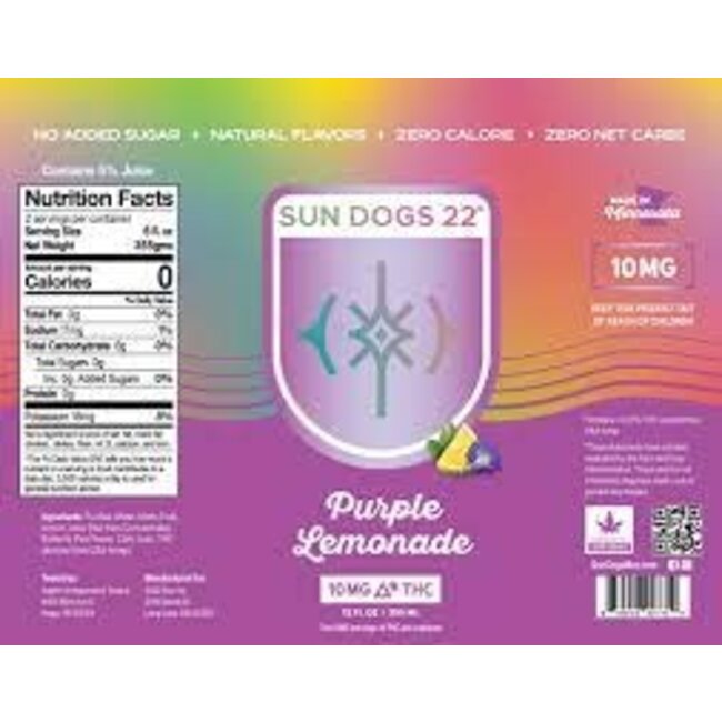 Sun Dogs Purple Lemonade 10MG THC 4 can