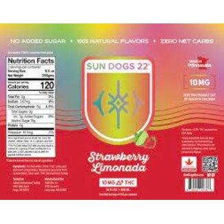 Sun Dogs Sun Dogs Strawberry Limonada 10MG THC 4 can