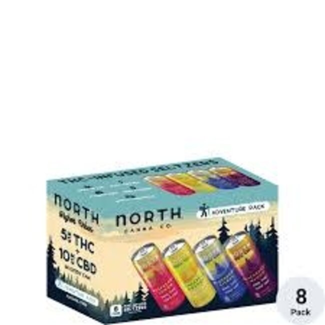 North Higher Vibes 5MG THC/10MG CBD Variety 8 can