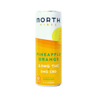 North Canna Co North High Vibes Pineapple Orange 5MG THC/10MG CBD 4 can