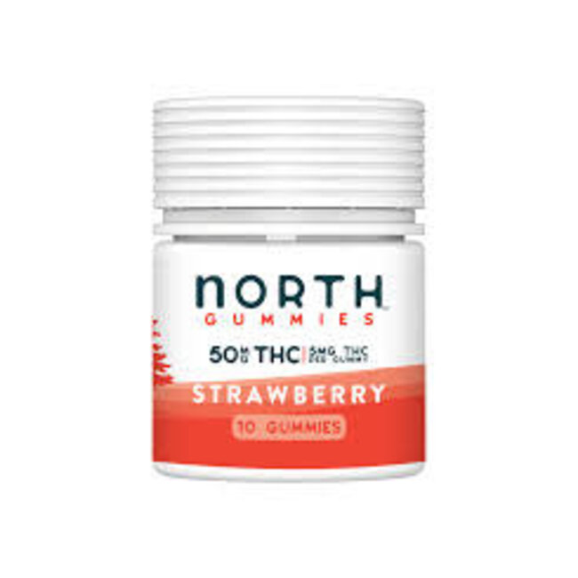 North Strawberry Gummies 5mg THC 10 pack