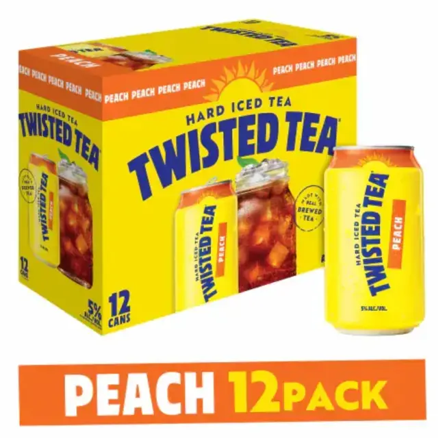 Twisted Tea Peach 12 can