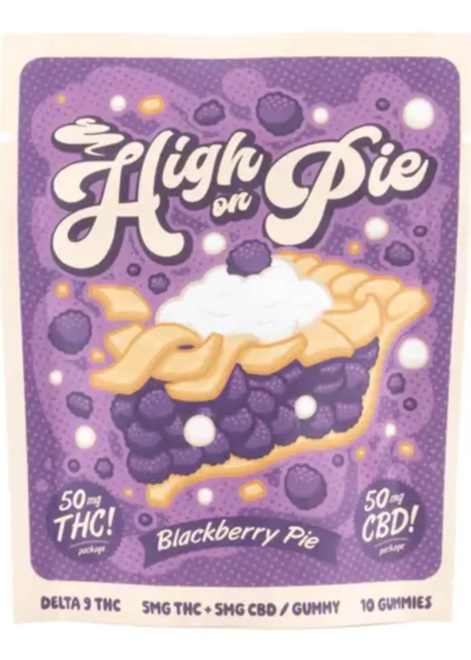 High on Pie High On Pie Blackberry Pie THC Gummy 50mg (5mg/Gummy)
